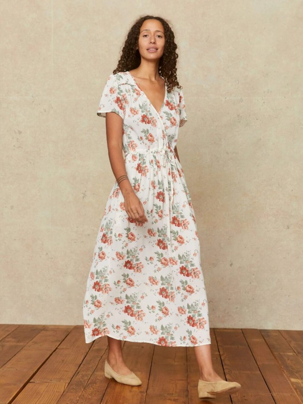 Christy Dawn Simple Dawn Dress in Red Anemone Garden